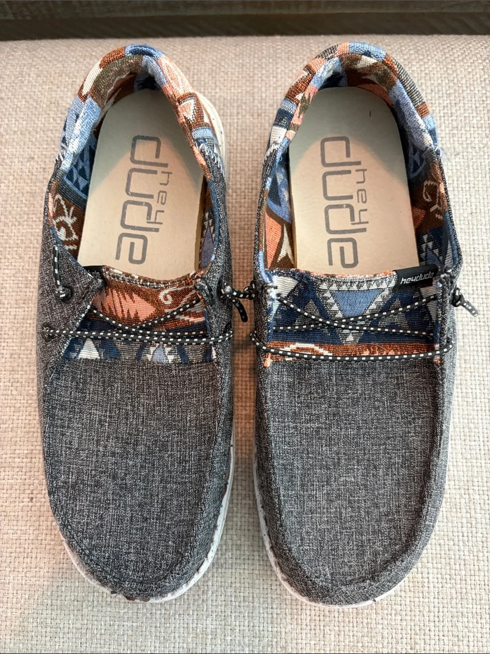 Hey Dude Wendy Coyote Springs Black, size 7.